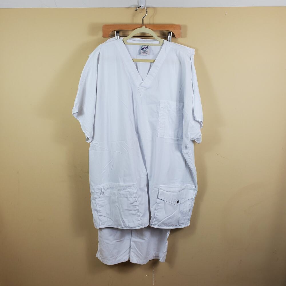 S.C.R.U.B.S White Set of Scrubs Women's Size 3XL